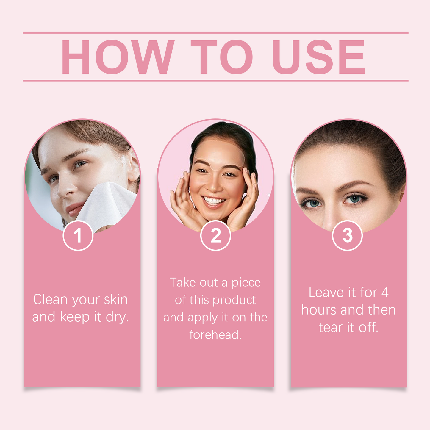 Forehead Wrinkle Smoothing Patches - Moisturizing Facial Care Strips