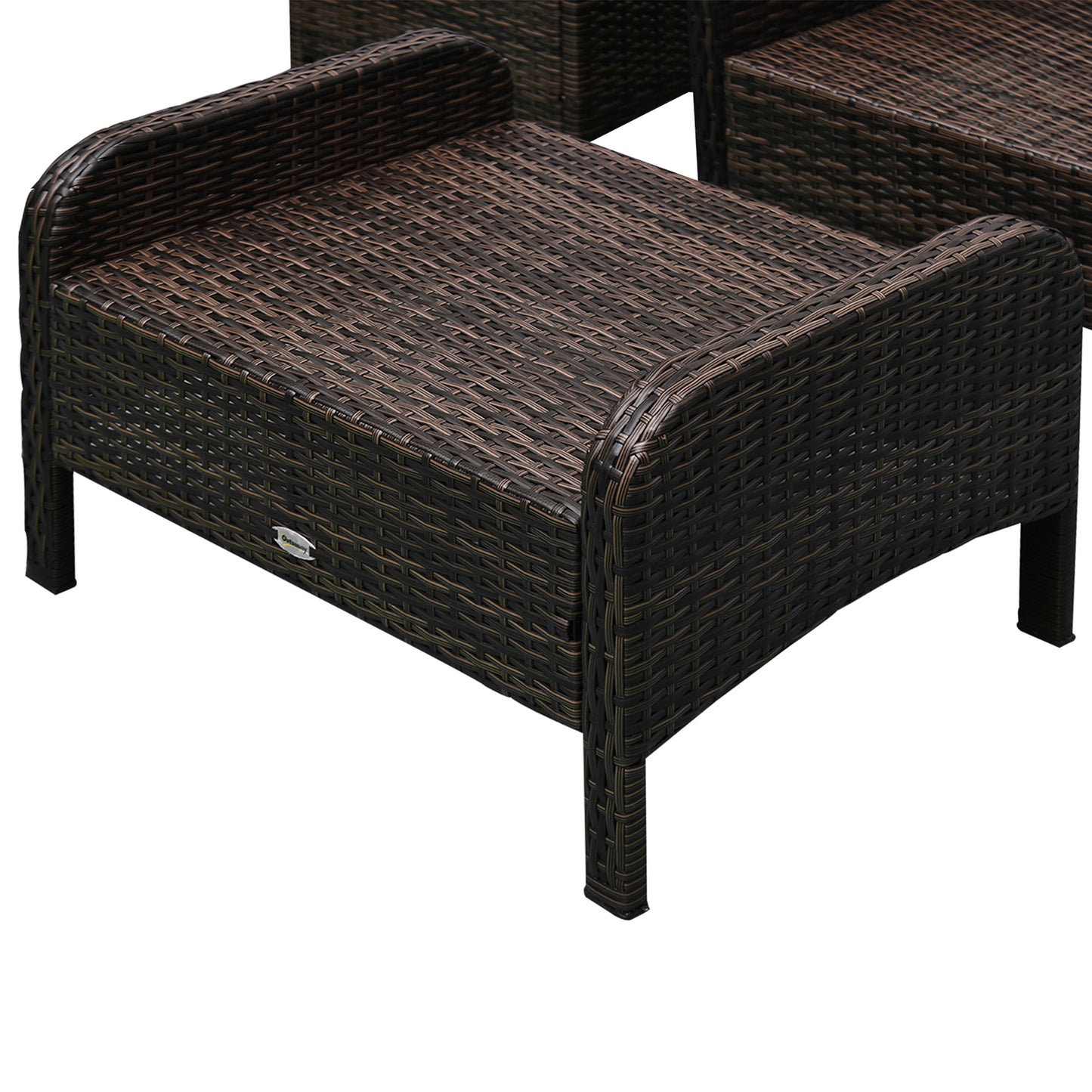 5-Piece Rattan Wicker Outdoor Patio Conversation Set