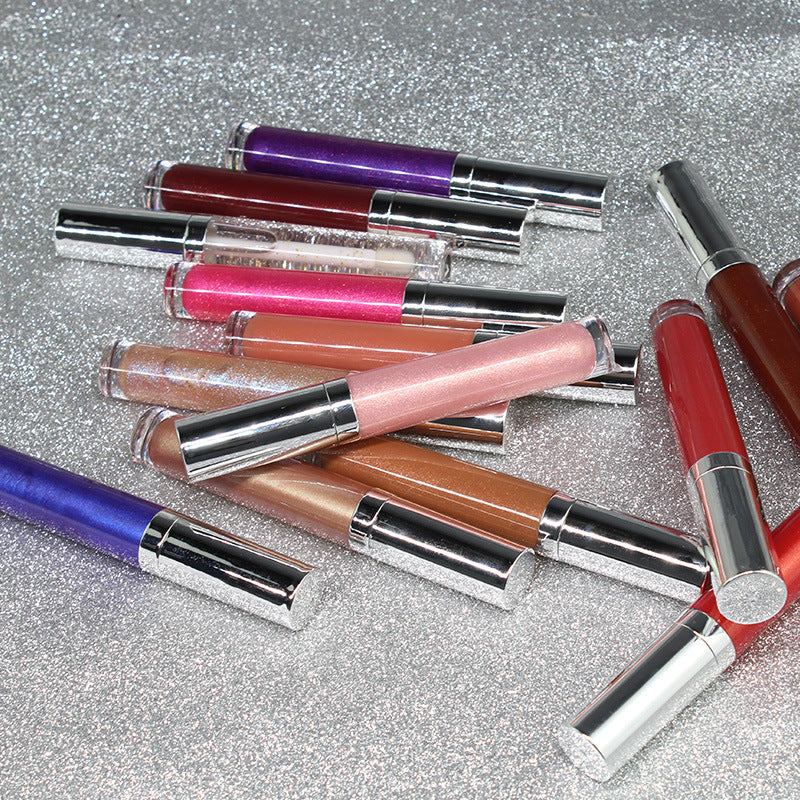 Clear Lip Oil & Gloss - Moisturizing Pearl Lip Shine in Round Tube