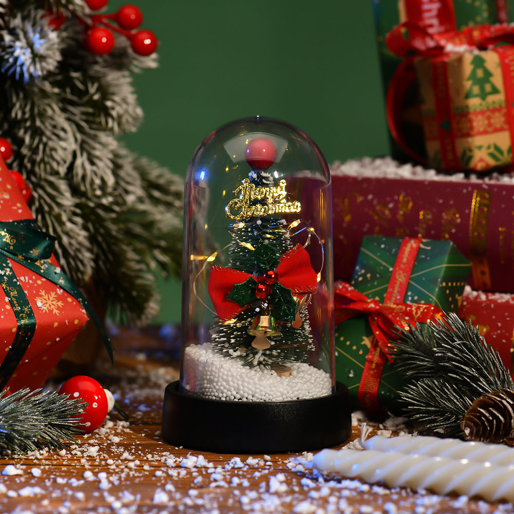LED Christmas Tree Light Decor Glass Lampshade Ornaments for Holiday Home