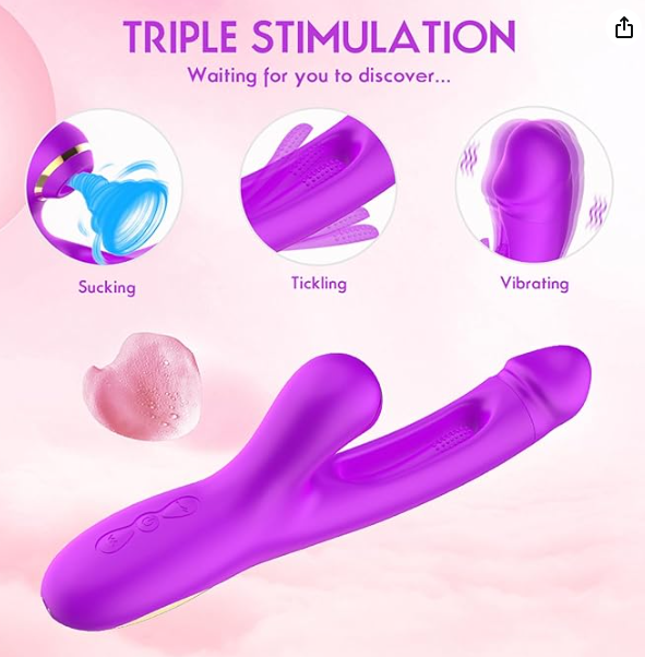 3-in-1 Rabbit Vibrator for Women - G-Spot & Clitoral Stimulation