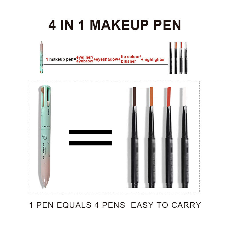4-in-1 Multifunctional Makeup Pen - Eyeliner, Lip Liner, Brow & Highlighter