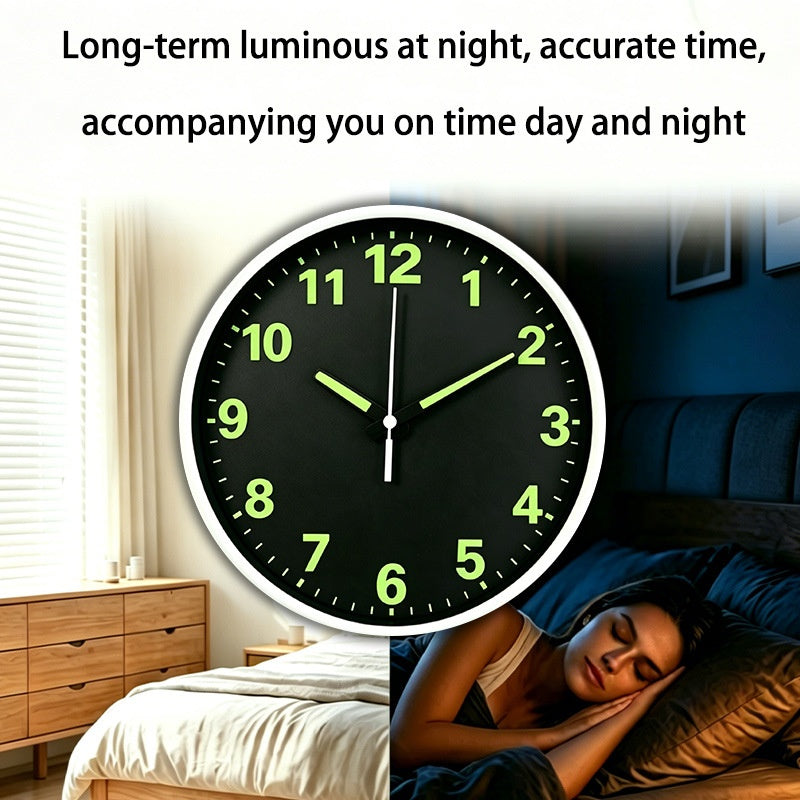 Luminous Wall Clock - Modern Home Decor with Glow Features
