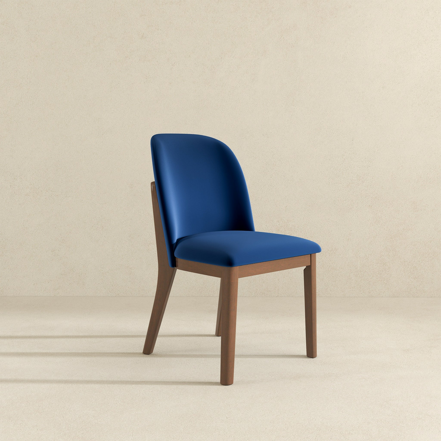 Kaitlyn Navy Blue Velvet Dining Chair Set Of 2 34.3 H X 19.3 W 23 D