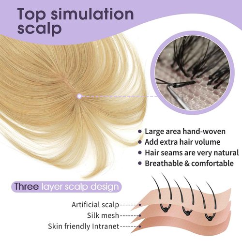 EonLuxe Hair Topper for Women with Thinning Hair, Lightweight & Add Volume Hairpiece for White HairRoots Cover, Changing Hairstyle, Trendy and Comfortable Design