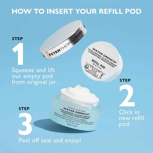 Peter Thomas Roth | Full-Size Water Drench® Hyaluronic Cloud Cream Hydrating Moisturizer and Refill Pod