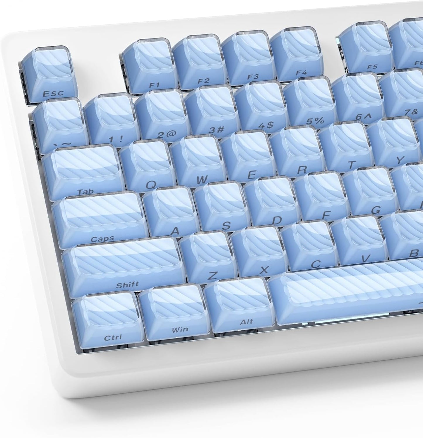 XVX H61 60% Percent Keyboard with Strap and Crystal Jelly Keycaps