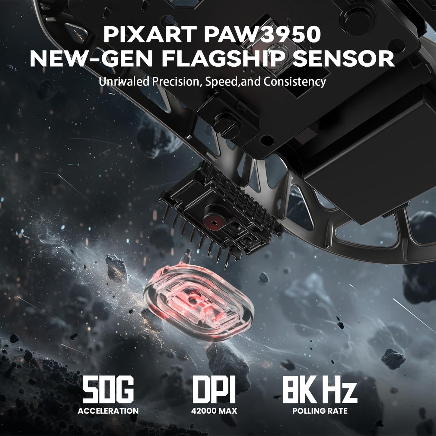 ZIYOU LANG x Attack Shark R2 Superlight Wireless Gaming Mouse,Magnesium Alloy, PixArt PAW3950 Sensor,Adjustable 42K DPI,8K Hz Polling Rate,5 Programmable Button,Long Battery Life,PC/Mac/Xbox/PS-Grey
