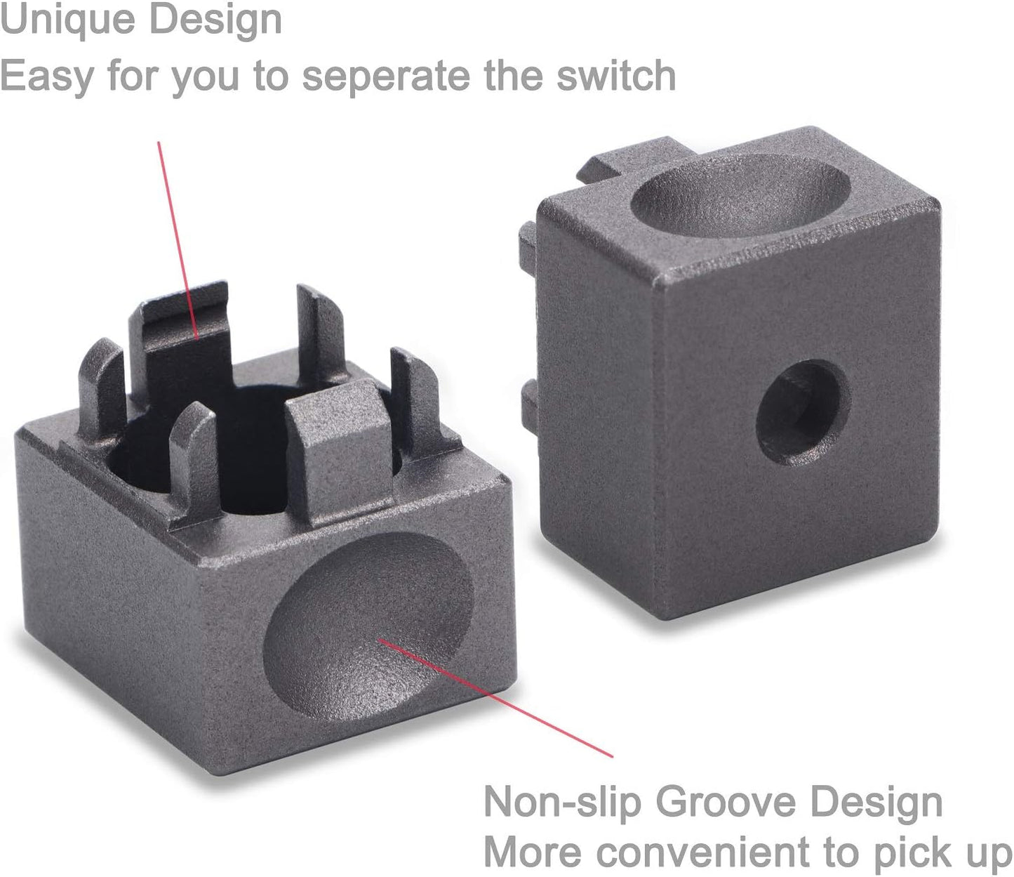 Aluminum Alloy Switch Opener with Keycap Puller for Cherry MX Switches – Black