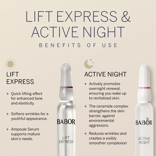BABOR Lift Express & Active Night Ampoule Serum Concentrate Bundle