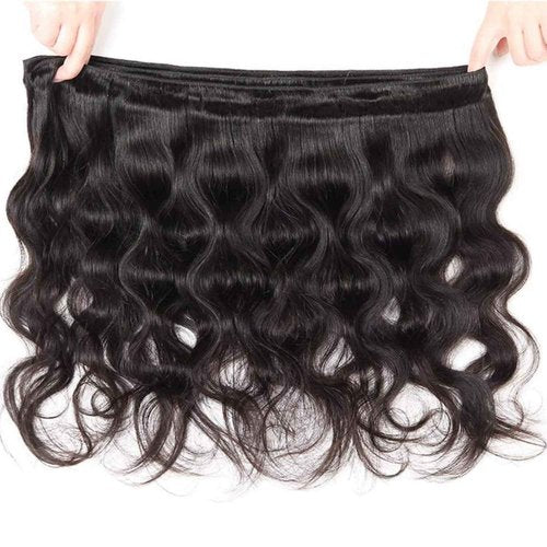 12A Human Hair Bundles 14 16 18 Inch Body Wave Bundles Human Hair Unprocessed Brazilian Virgin Hair 3 Bundles Weave Extensions Real Human Hair Natural Black Color Bundle