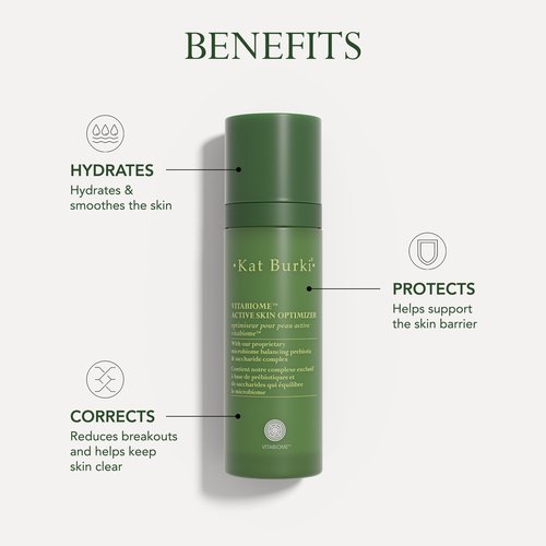 KAT BURKI VitaBiome Active Skin Optimizer With Vitamin C. Advanced Clearing and Redness Relief Face Mist for Breakout-Prone Skin, 3.4 Fl Oz