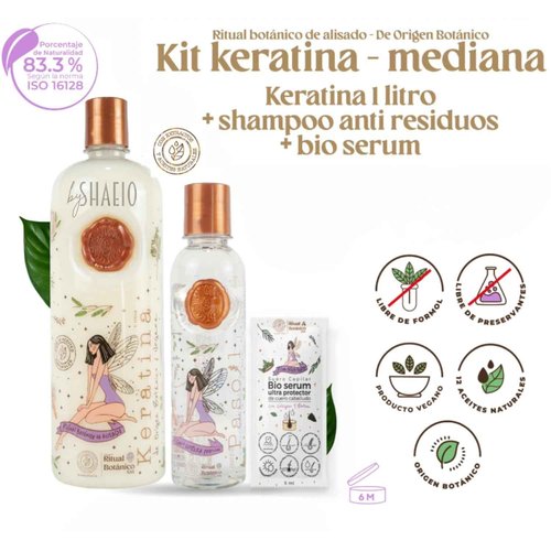 SHAEIO Keratin Hair Mask - 1 LITRO. RITUAL BOTANICO Keratina Organica Colombiana for Hair with 12 Natural Oils and Amino Acids