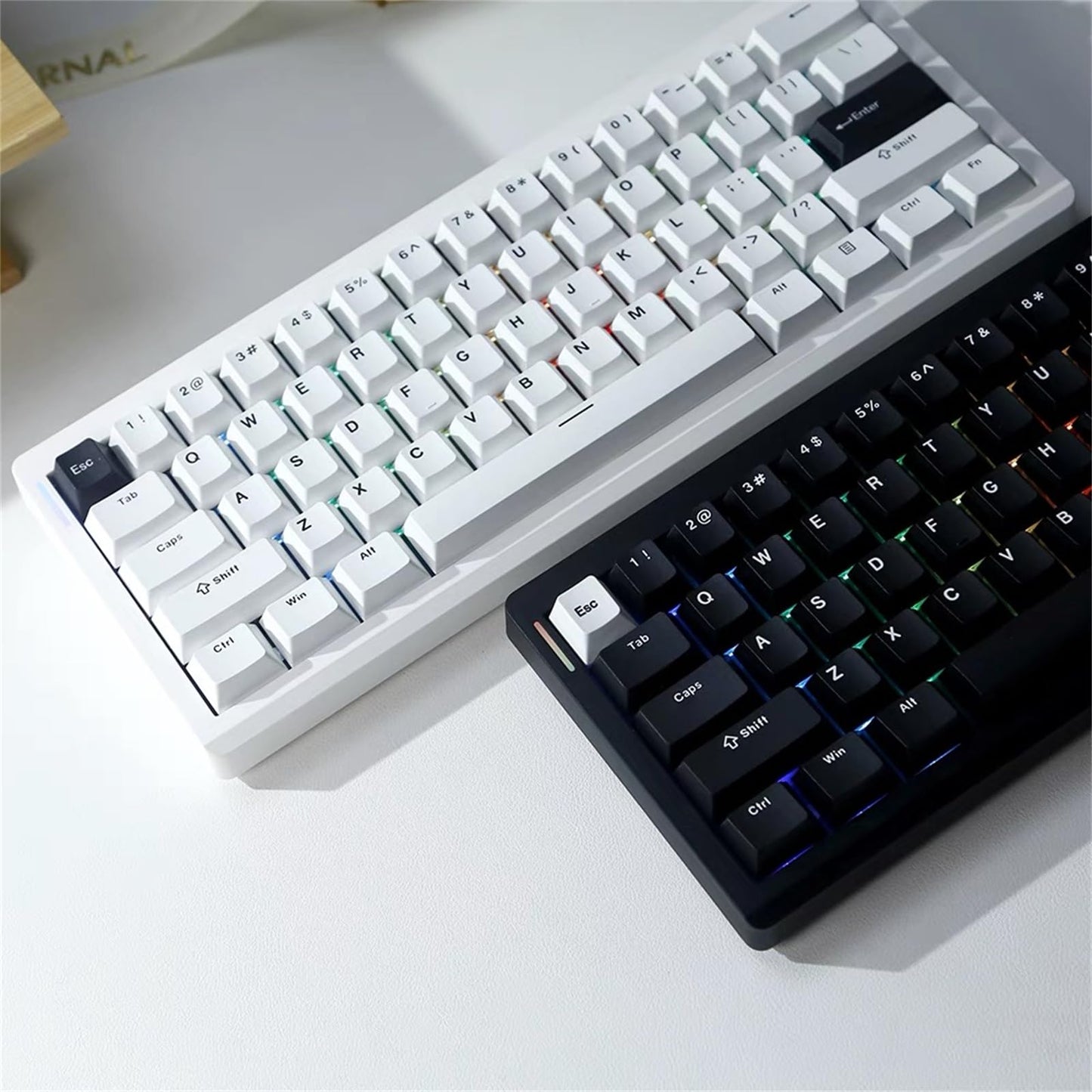 ZMX GMK61 60% Wireless Mechanical Keyboard,Tri-Mode BT5.0/2.4G/USB-C Wired RGB Backlit Gaming Keyboard Hot-Swappable Linear Switch Gasket Keyboard Mini 61 Keys Custom Keyboard with Software (Black)