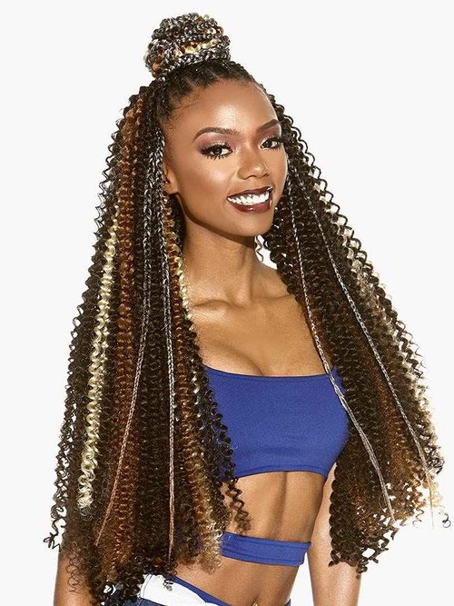 Sensationnel Braid African Collection Aquatex Fast Draying 3X RUWA WATER WAVE 24″ (5-PACK, 4)