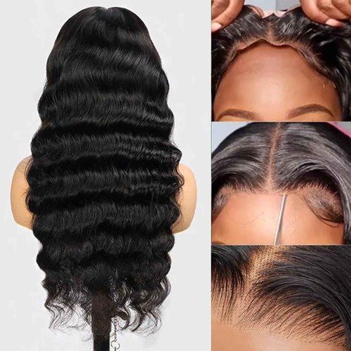 XNJ 30 Inch Glueless Wigs Human Hair Pre Plucked Pre Cut 200% Density Lace Front Wigs Human Hair Body Wave 9x6 Wear And Go Wig Human Hair Black Wig For Women