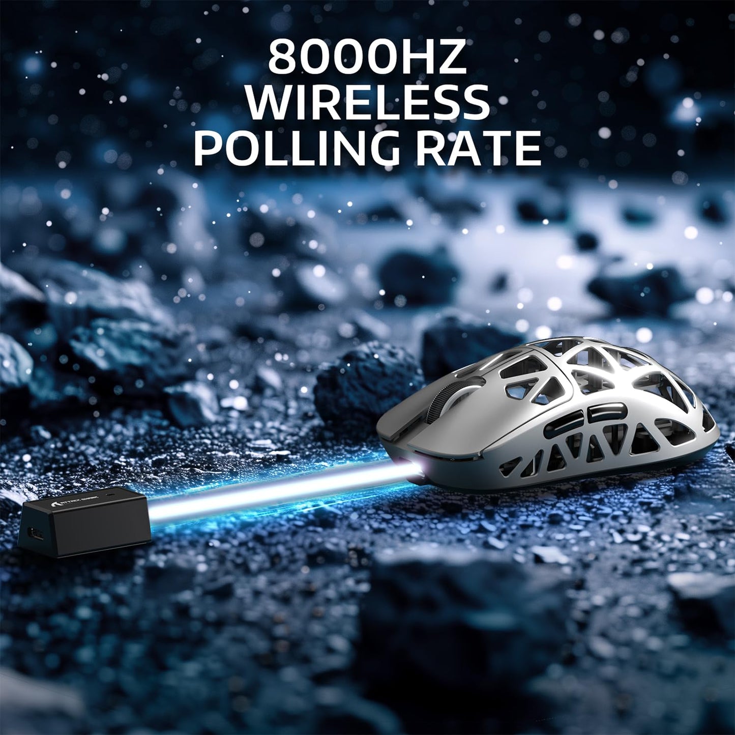 ZIYOU LANG x Attack Shark R2 Superlight Wireless Gaming Mouse,Magnesium Alloy, PixArt PAW3950 Sensor,Adjustable 42K DPI,8K Hz Polling Rate,5 Programmable Button,Long Battery Life,PC/Mac/Xbox/PS-Grey