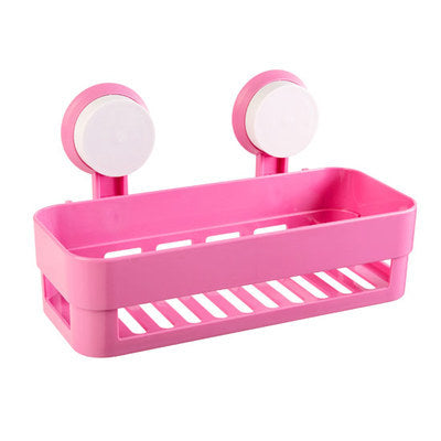 Wall-Mounted Bathroom and Kitchen Storage Rack Punch-Free Space Saver