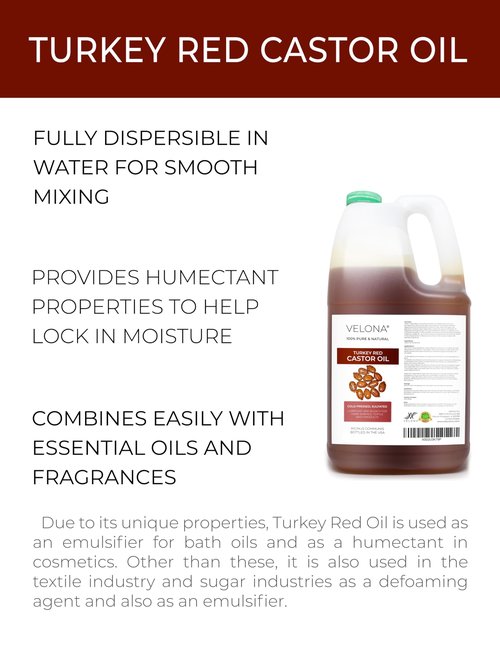 velona Castor Oil Turkey Red 7 lb | 100% Pure and Natural Carrier Oil | Cold Pressed | Hair, Body and Skin Care | Use Today - Enjoy Results