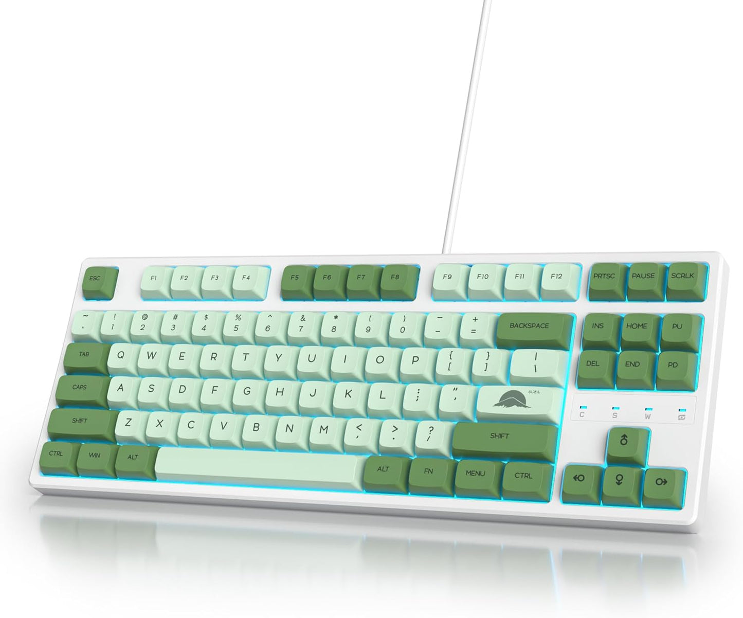 60 Percent Gaming Keyboard Portable 61 Keys Mechanical Keyboard Compact Wired Keyboard RGB Backlit for PC Laptop Gamer(61 Blue/Blue Switch)