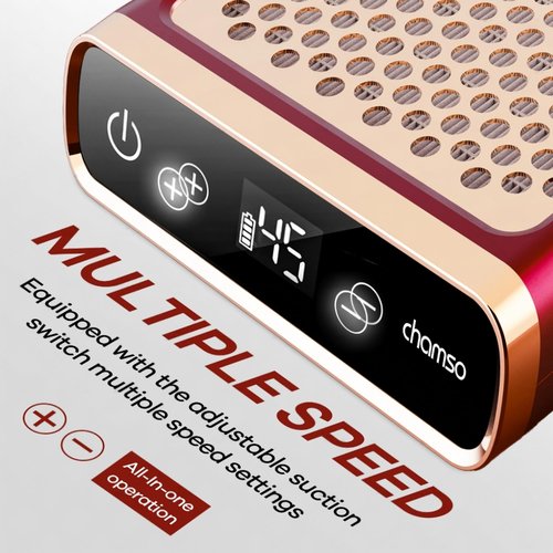 Anion Nail Vacuum Nail Dust Collector – Low Noise, Super Strong Suction, 12-Hour Ultra-Long Battery Life, Ideal for Acrylic, Nail, and Burr Dust