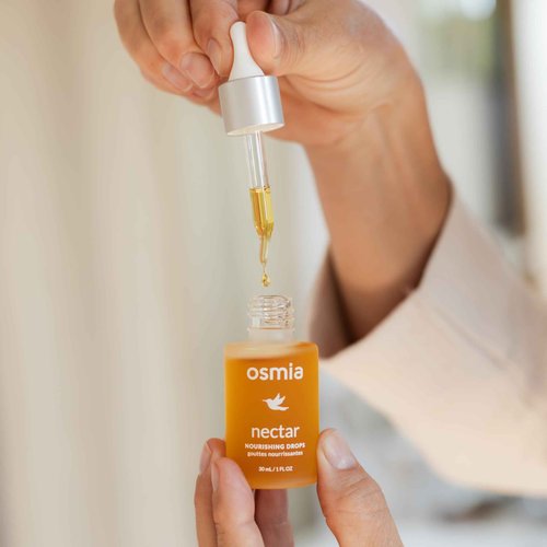 Osmia Skincare - Natural Nectar Nourishing Drops | Pumpkin, Prickly Pear, Rosehip Seed, + Safflower Oils | Fortify, Soften, Soothe | Clean Beauty For Healthy Skin (1 fl oz | 30 ml)
