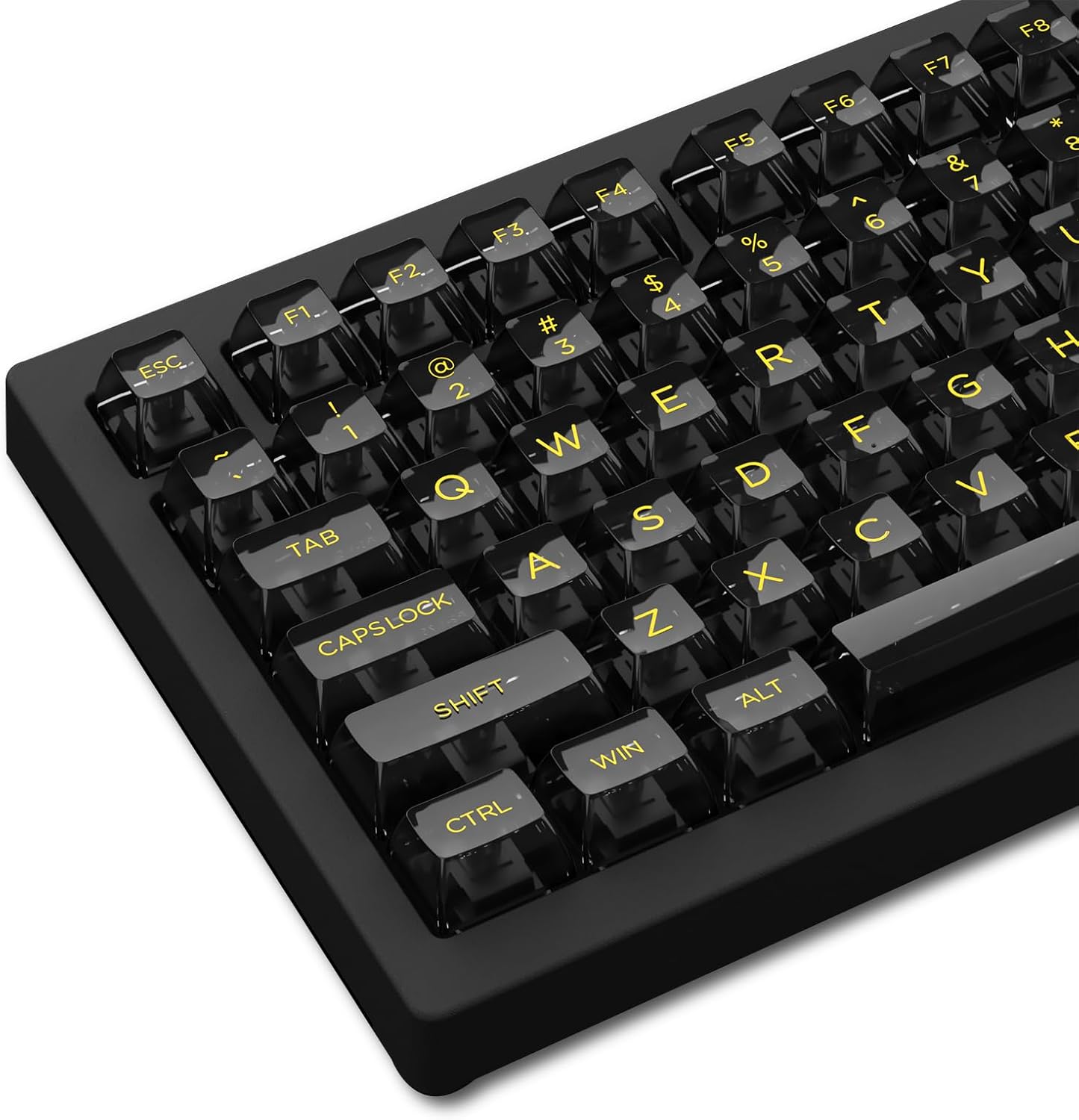 Akko 5075B Plus Mechanical Keyboard 75% Percent RGB Hot-swappable Creamy Keyboard with Knob, Black & Silver Theme with PBT Double Shot ASA Profile Keycaps V3 Creamy Yellow Pro Switch