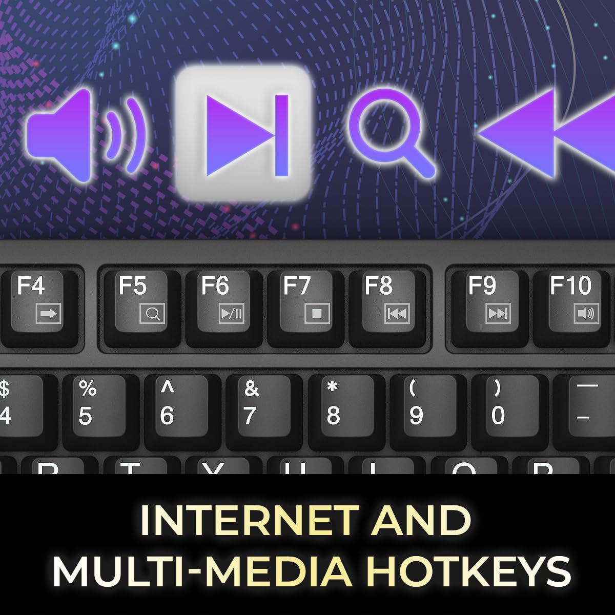 ADESSO AKB-610UB Multi-OS Mechanical Compact Keyboard with Copilot Ai Hotkey, Blue Switch, Clicky and Tactile