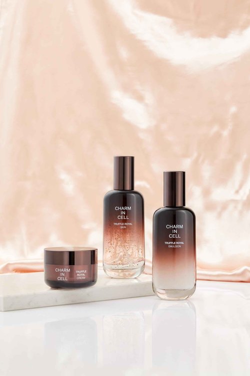 CHARMZONE Truffle Royal Anti-Aging Skincare Set – Korean 3-Piece Set with Toner (3.72 fl oz), Emulsion (3.72 fl oz) & Cream (1.69 fl oz) for Wrinkles, Firming, Radiance