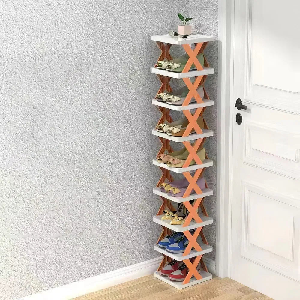 9Tier Narrow Entryway Shoe Rack Free Standing Vertical Organizer