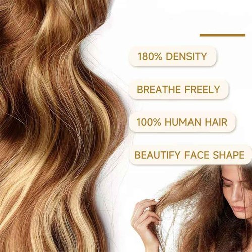 YUNXING Ombre Lace Front Wig Human Hair Highlight 13X4 Lace Front Wigs Human Hair Pre Plucked 200% Density Honey Blonde 4/27 Colored Wigs for Women 26 Inch