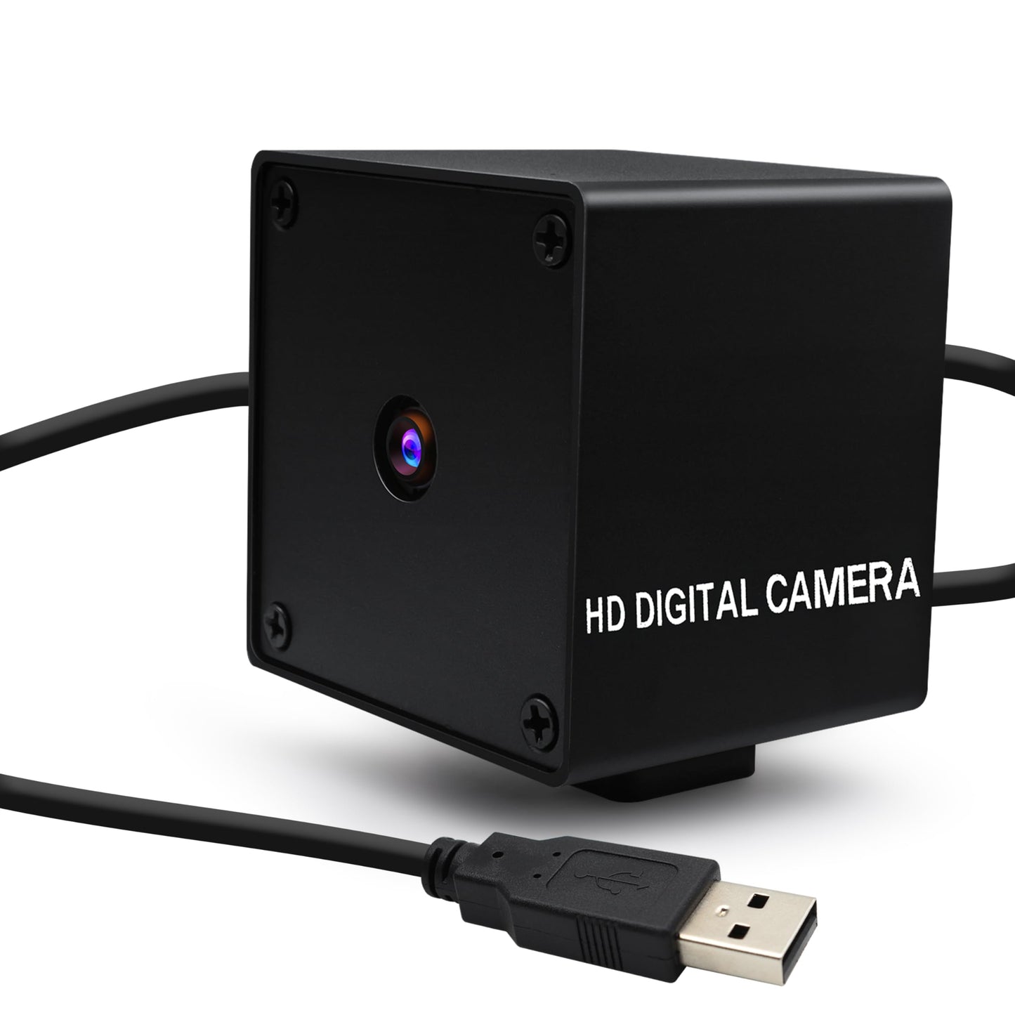 48MP Autofocus USB Camera - 4K UVC Mini Webcam with Metal Case, 8000x6000P 70 Degree No Distortion Lens PC Camera for Linux/Raspberry Pi, Plug & Play for Industrial/Lightburn/Video Conference