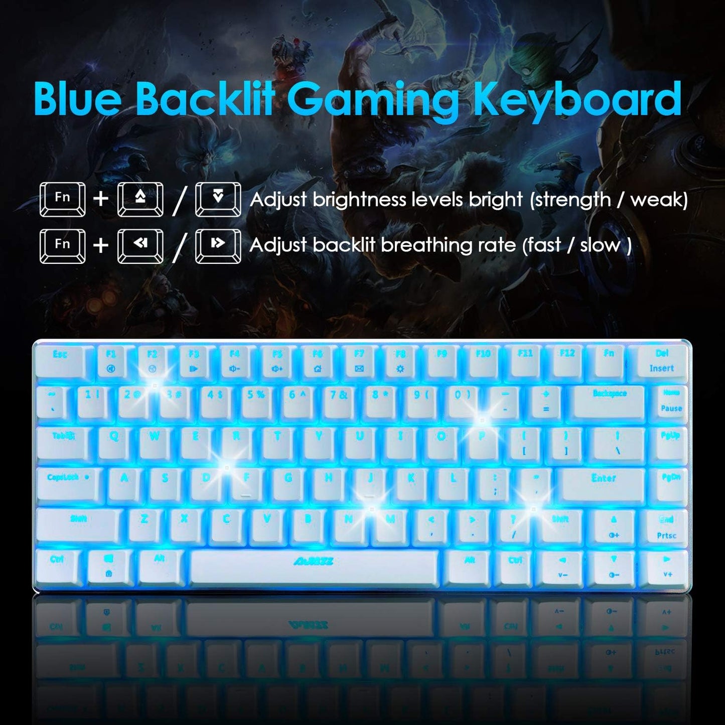 ZIYOU LANG Wired Gaming Keyboard and Mouse Combo,Blue LED Backlit Mechanical Keyboard,12K DPI RGB Ultralight Gaming Mouse,Gaming Mouse Pad for PC Gamer(Macaron Green)