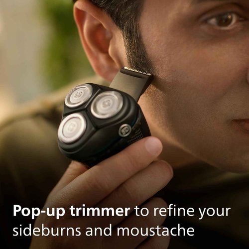 Philips Shaver for Men Series 3000 Rechargeable Wet/Dry Mens Electric Shavers Electric Razor for Men- Modern Steel Metallic