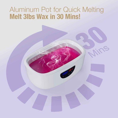 Paraffin Wax Machine for Hands and Feet, Paraffin Wax Warmer with Auto Mode for Beginner-Friendly Home Spa, All-in-One Kit for Paraffin Bath (White)