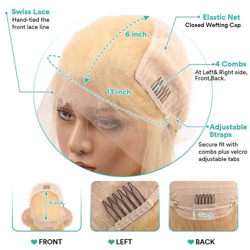 HOTLOVE 30inch 613 Lace Front Wig Human Hair Blonde HD Transparent 13x6 Straight Lace Front Wig For Women 200% 613 Lace Frontal Wigs Pre Plucked With Baby Hair