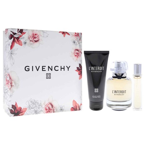 Givenchy LInterdit for Women - 3 Pc Gift Set 2.7oz EDP Spray, 0.42oz EDP Spray, 2.5oz Body Milk