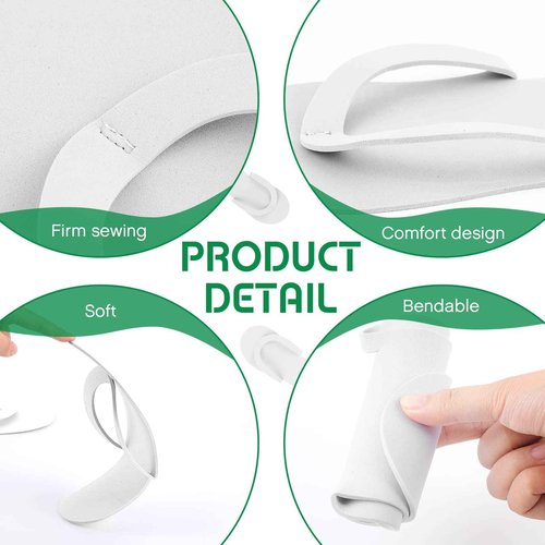 Geyoga 240 Pairs Disposable Pedicure Slippers Foam Disposable Spa Flip Flops Pedicure Shoes for Women Salon Nail Spa (White)