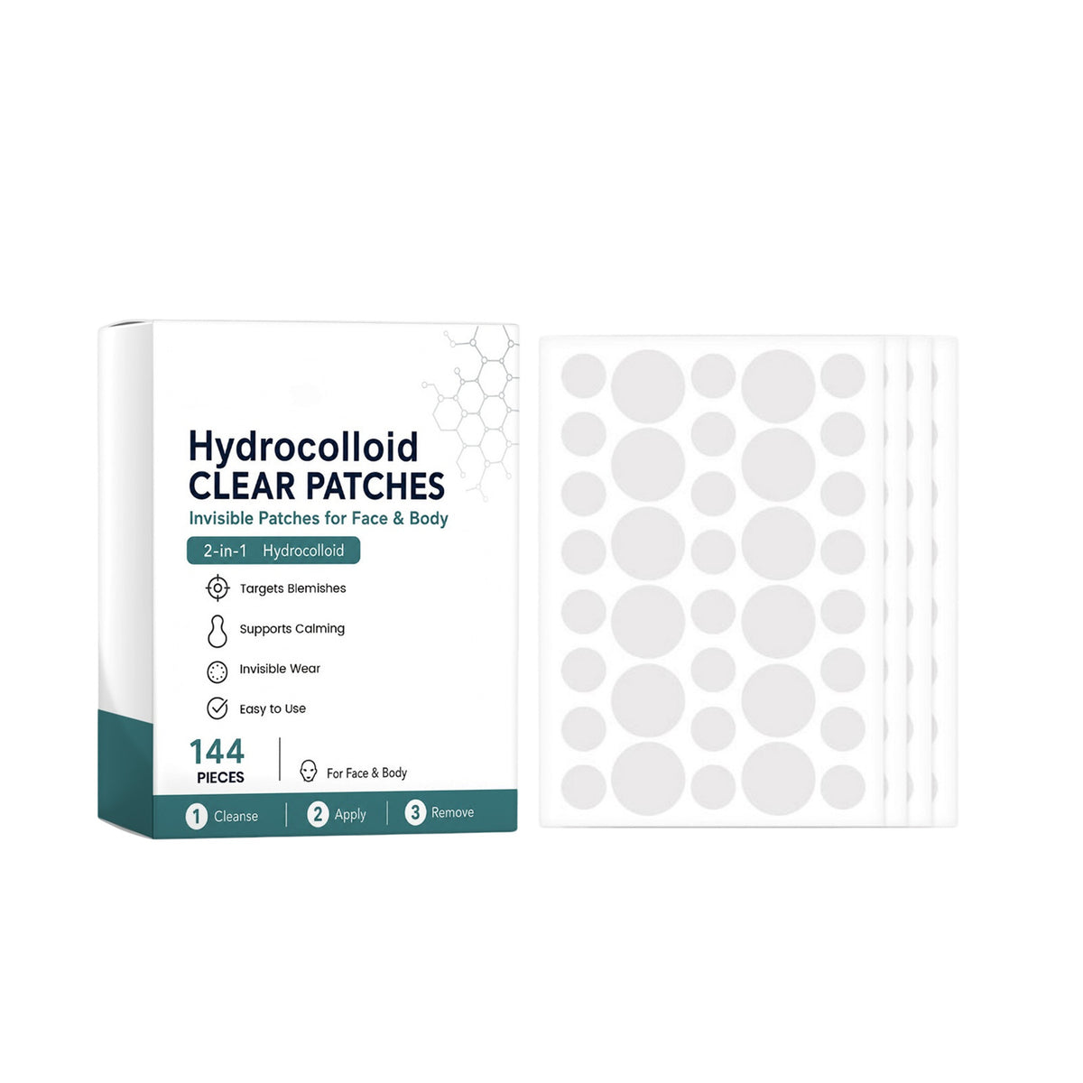 Acne Patches for Clear Skin - 144 Pack Salicylic & Allantoin