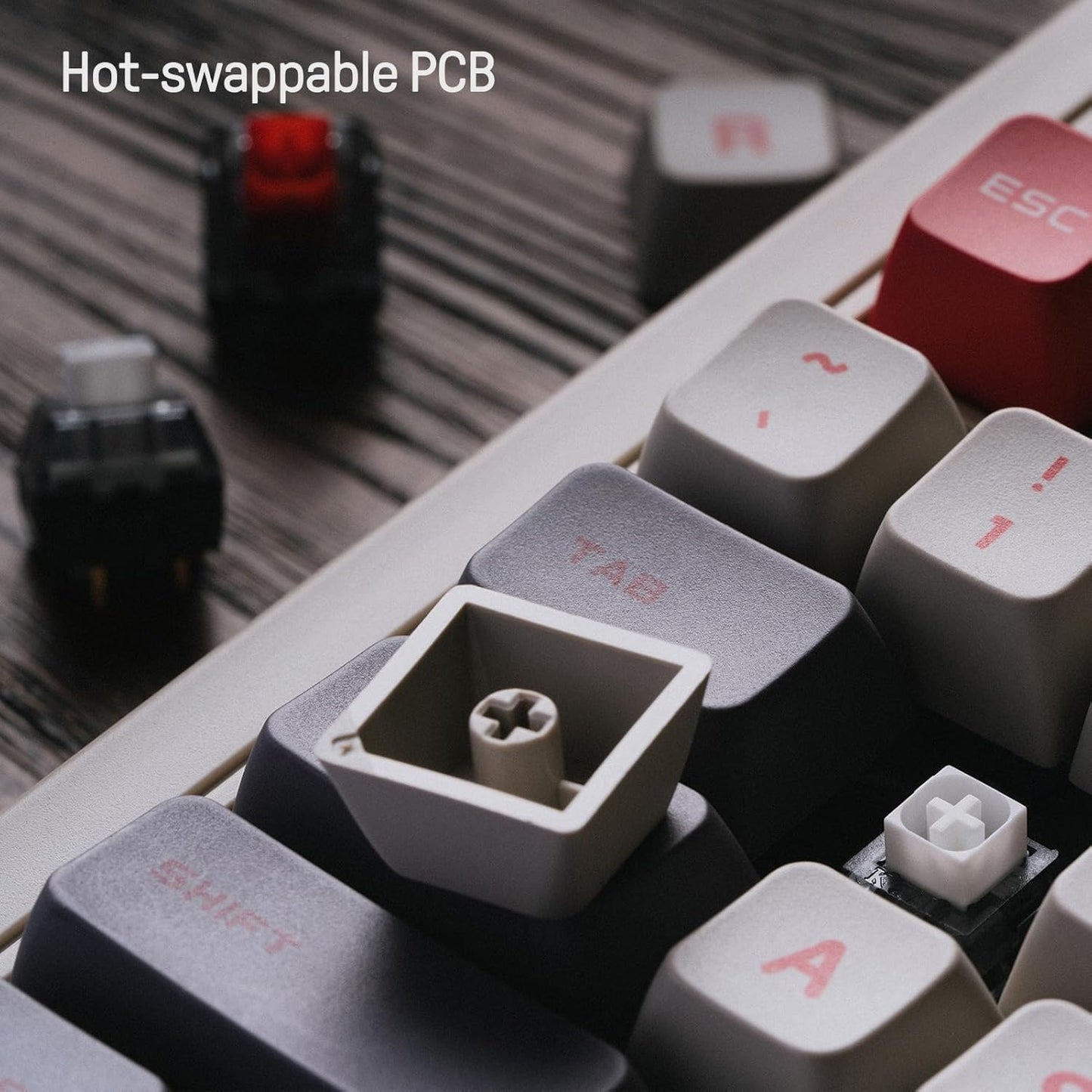 8Bitdo 87 Keys Retro Mechanical Keyboard, Bluetooth/2.4G/USB-C Hot Swappable Gaming Keyboard with Dual Super Programmable Buttons and Super Stick, Volume knob for Windows and Android - C64 Edition