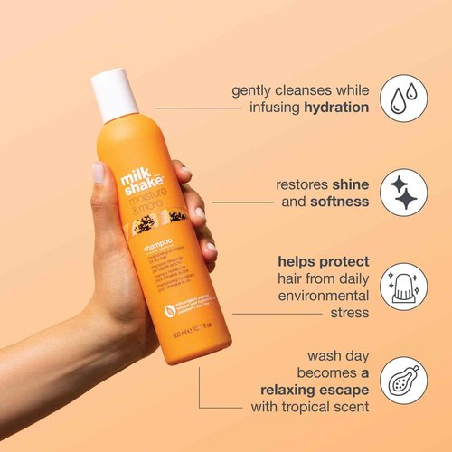 milk_shake Moisture & More Shampoo - Moisturizing Shampoo for Dry, Dull Hair | Restores Moisture and Shine | 33.8 Fl Oz/Tropical Scent