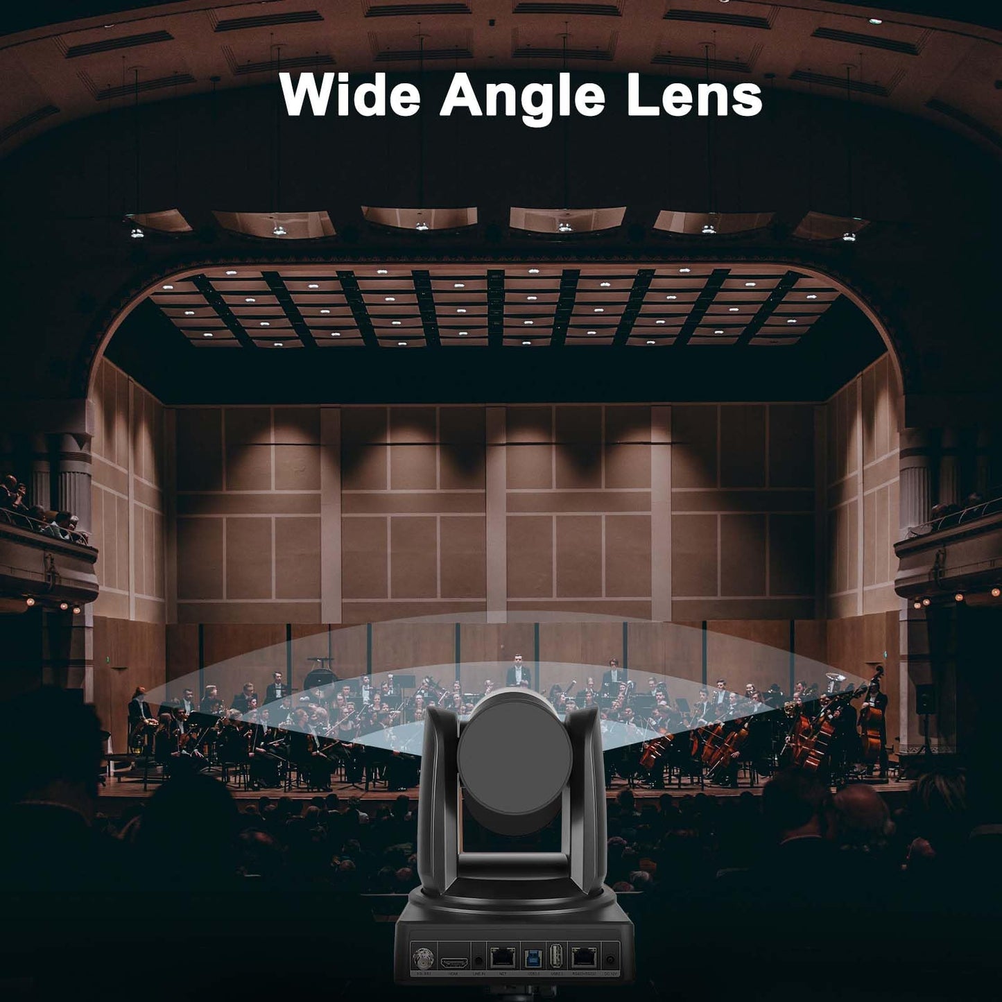 ADKIDO PTZ Camera 10X Optical Zoom Video with SDI Cameras, HDMI Camera Support PTZ Control and IP Live Streaming Output for Conferencing, Church