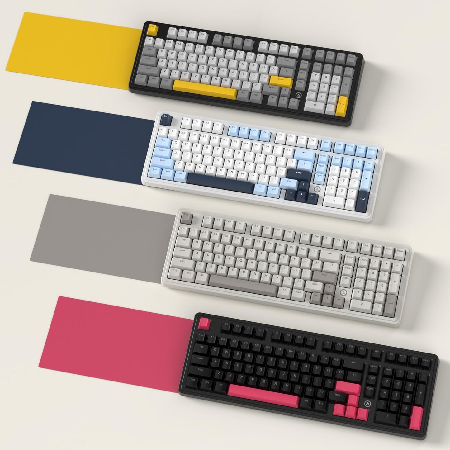 AK980 97Keys Tri-Mode Full Mechanical Keyboard, Gasket-Mounted, Hot-Swappable, 1.14” TFT Smart Display, Bluetooth 5.1/2.4G Wireless/Wired, PBT Keycaps RGB Backlit (Purple, Gift Linear Switch)