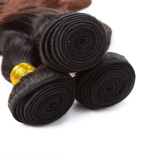 Fabimiya Bundles Human Hair 24 26 28 Inch Body Wave Omber Chocolate Brown 30 Human Hair Bundles 12A Unprocessed Brazilian Virgin Hair Quick Weave Bundles for Black Women