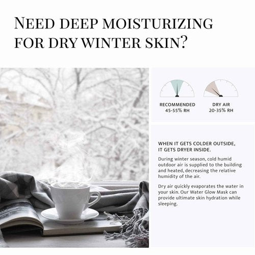 DOCTORCOS Snow White Water Glow Mask Cream | Moisturizing Sheet Free Sleeping Pack (2 Original + Brush)