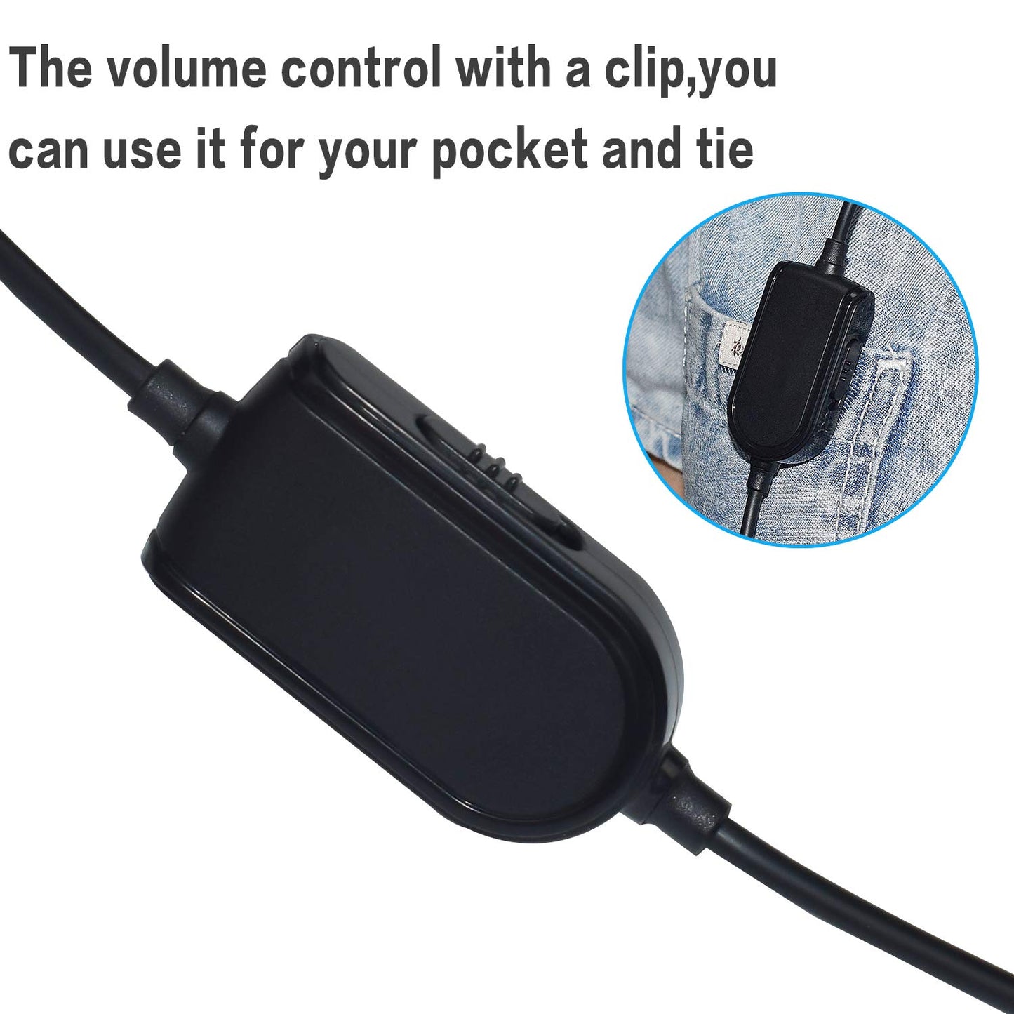 A40 Inline Mute/Volume Control Audio Cable Cord Lead Compatible with Logitech G633 G933 and Astro A10 A40 A30 A50 Gaming Headsets (Black)