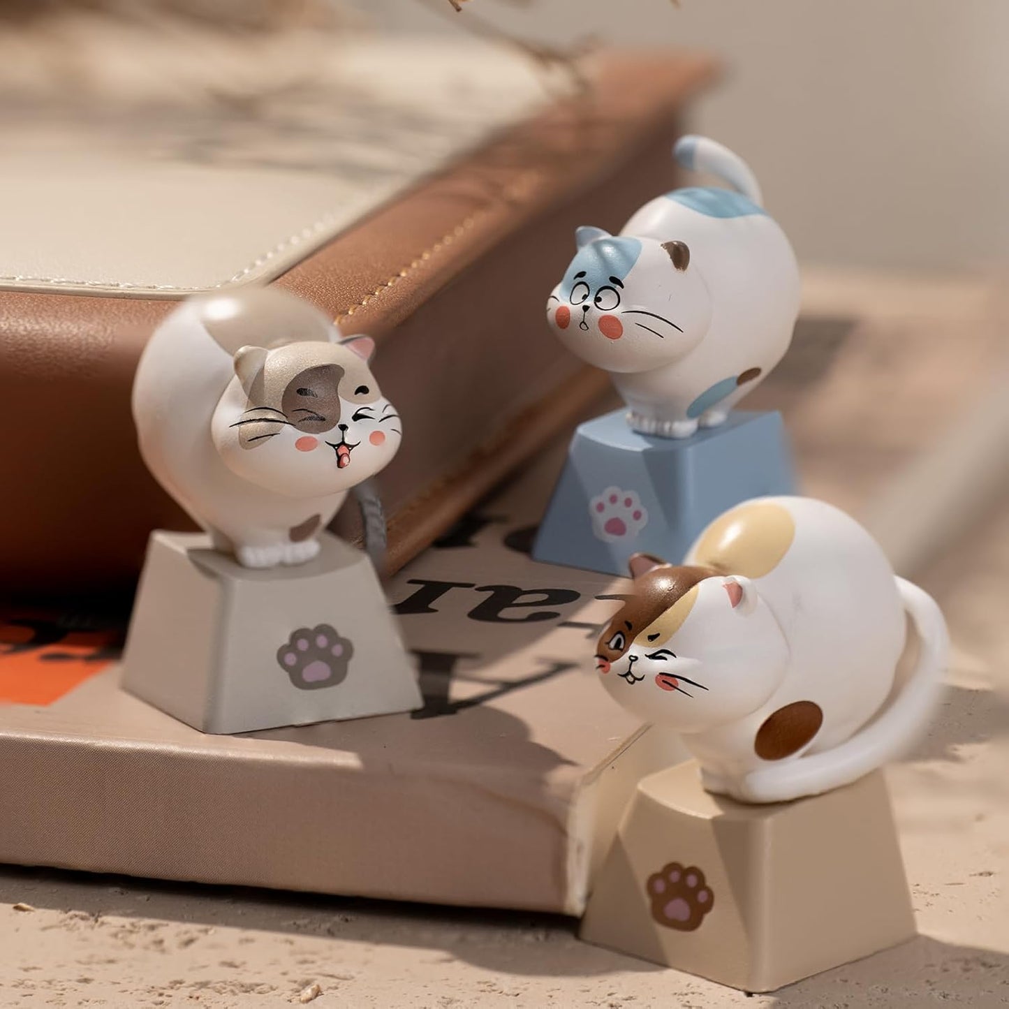 Akko Keycaps Set, Zoo Artisan Keycap Set 9 Animals R4 Keycaps for Mechanical Keyboards