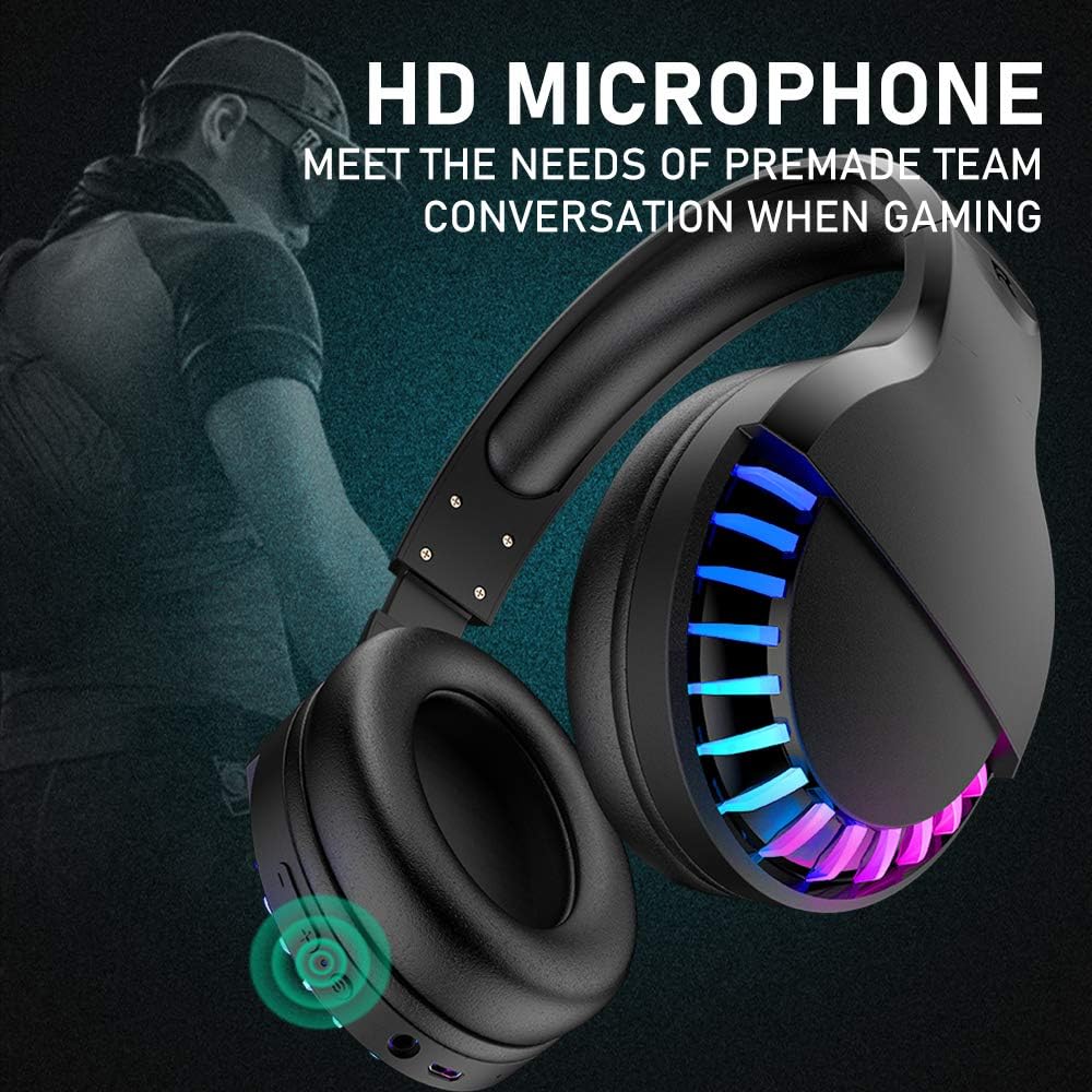 ZIYOU LANG L80 Wireless Gaming Headset Ultralight Over Ear with 2.4Ghz USB C&A Dongle/Bluetooth 5.3/3.5mm Wired Detachable Mic Stereo Sound 600mAh Battery for PC Mac PS4 PS5 Switch Win Gamer(White)