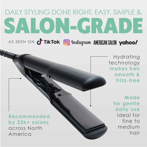 MINT Ceramic Flat Iron Hair Straightener | Professional Hair Straightener for Smooth, Frizz-Free Styles | Best Flat Iron with Ionic Ceramic Plates | Safe for Fine to Medium Hair