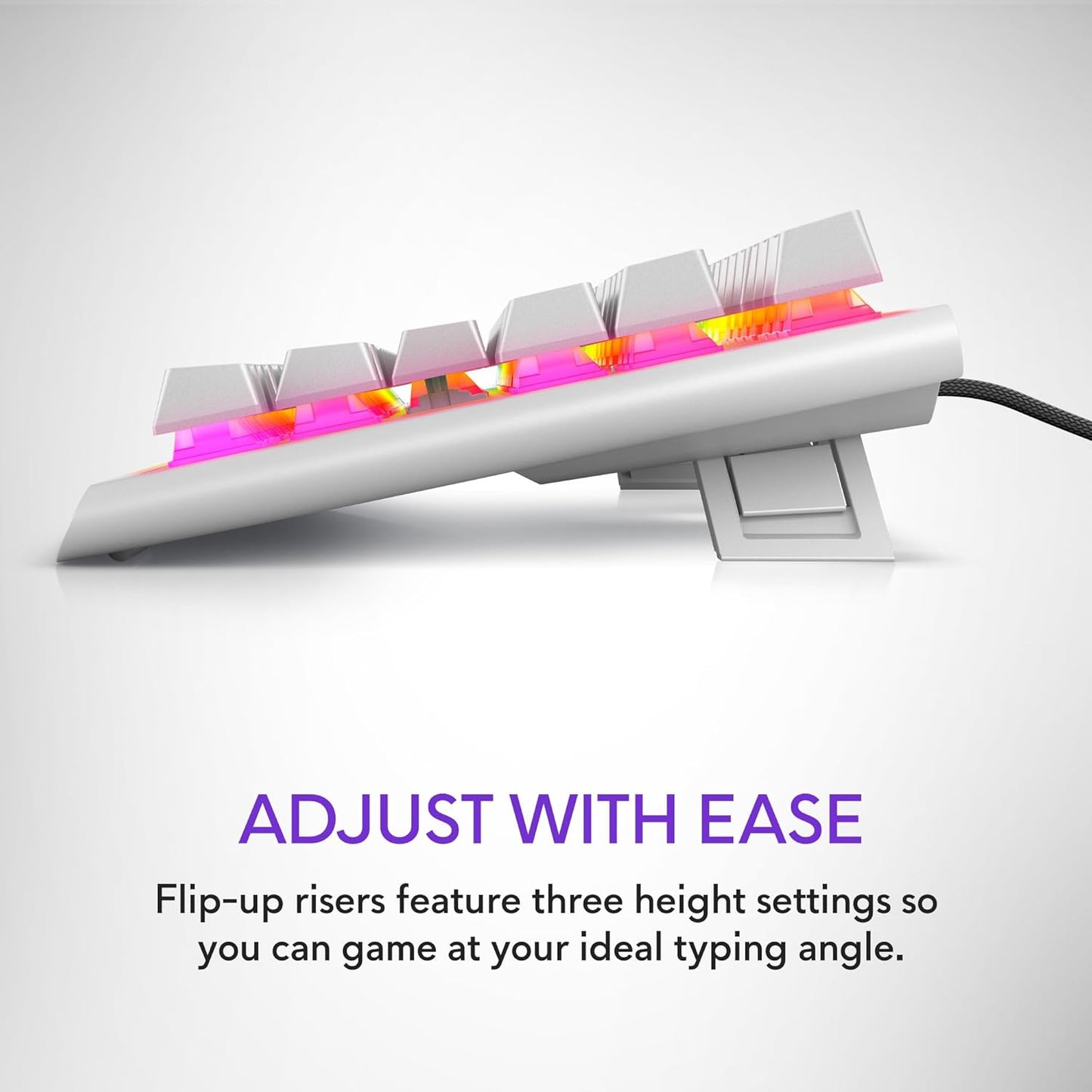 Alienware Low-Profile RGB Gaming Keyboard AW510K, AlienFx Per Key RGB LED Color Backlighting, Media CONTROLS & USB Passthrough, Cherry MX Low Profile Red Switches